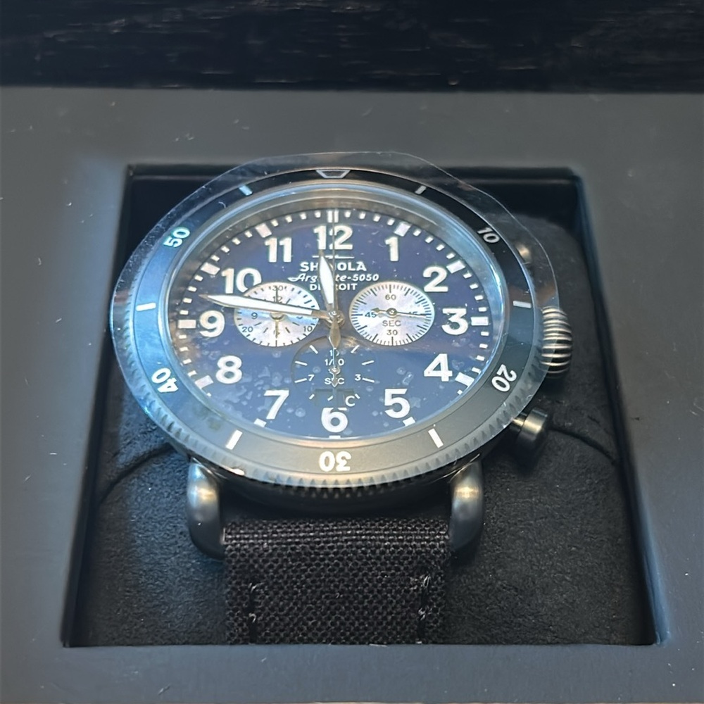 Shinola Runwell Sport Chrono Argonite 5050 PVD 48mm NIB